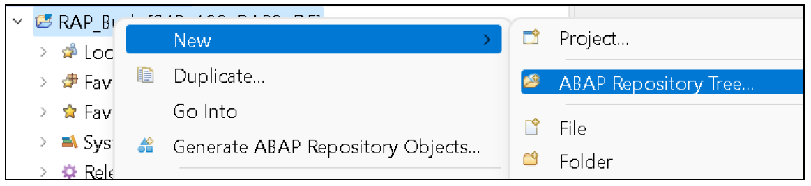 Creating an ABAP Repository Tree