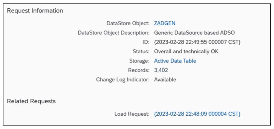 Active Data Table Content