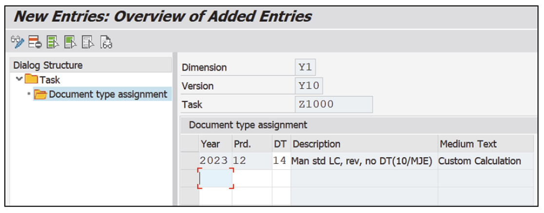 Assignment of Document Type to Task