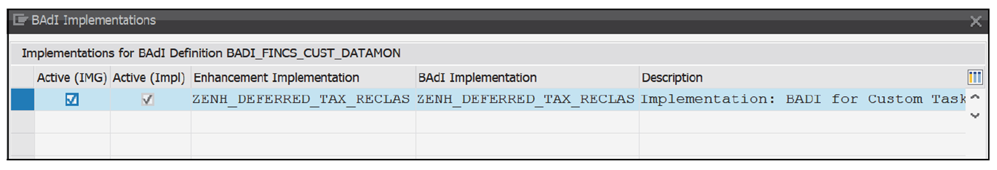 Implementation of BADI_FINCS_CUST_DATAMON