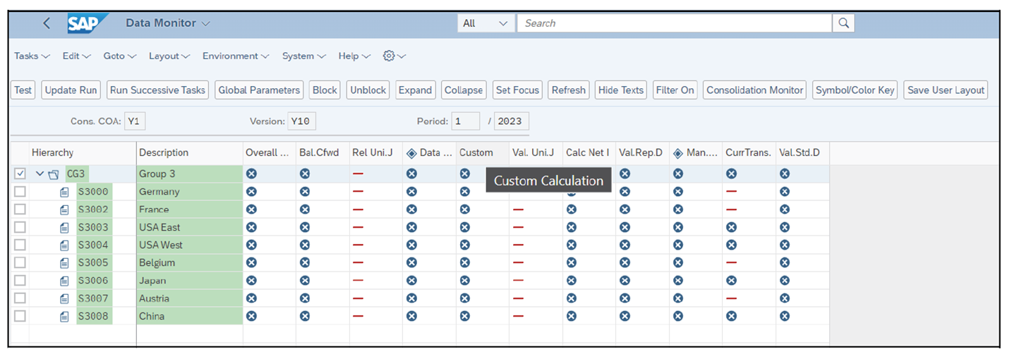 Custom Task in the Data Monitor