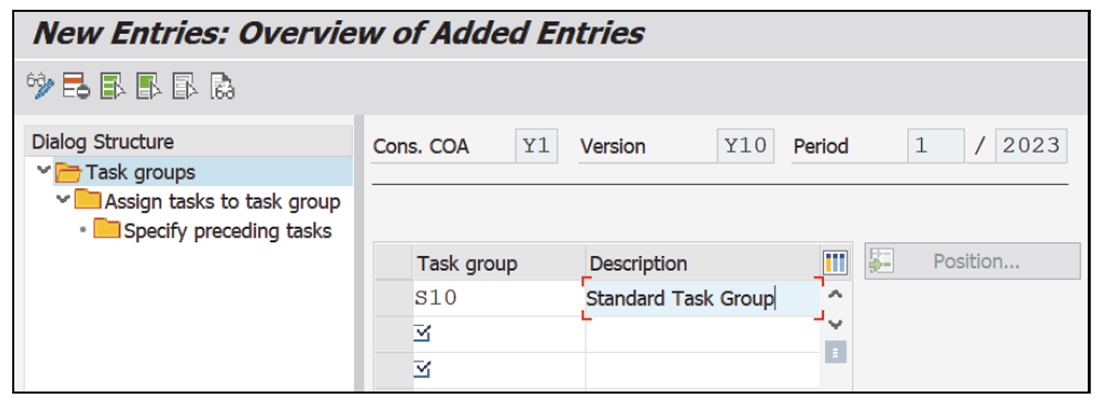 Creating a New Task Group