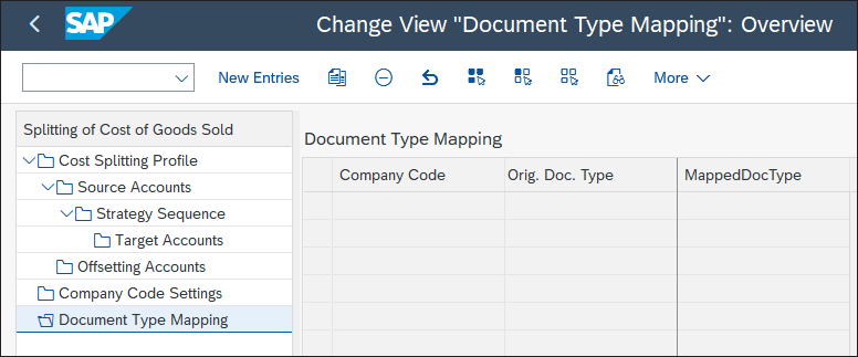 Maintain Document Type Mapping