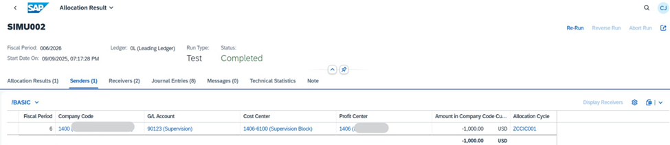 Allocation Result - Basic