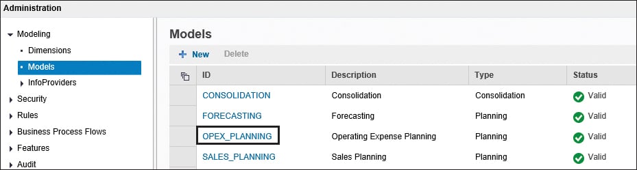 Accessing SAP BPC Model Details