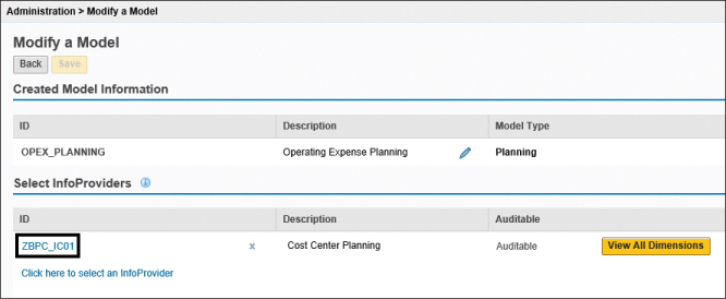 Modify SAP BPC Model