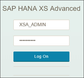 Logging into XSA Cockpit