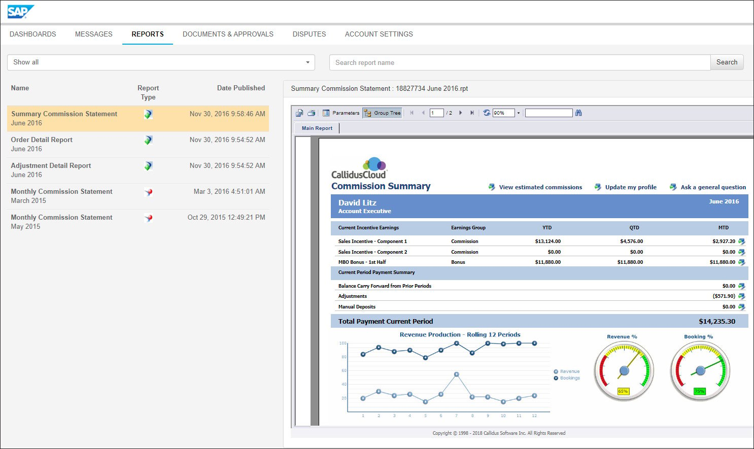 SAP Sales Cloud Reports and Dashboards Examples