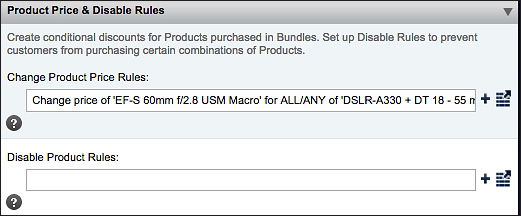 Product Price and Disable Rules