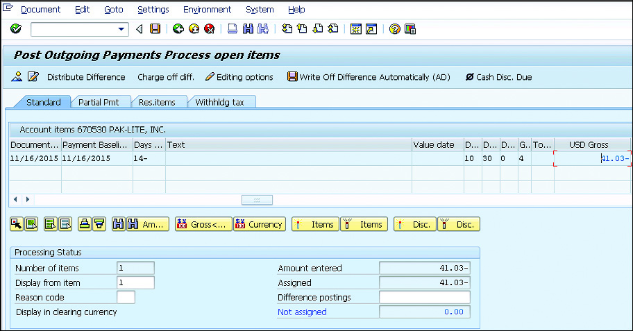 F-44 SAP Tcode : Clear Vendor Transaction Code