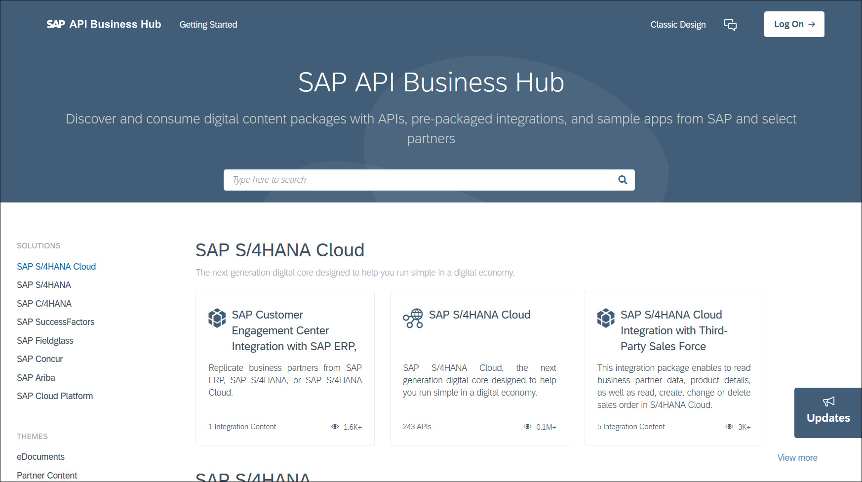 SAP API Business Hub