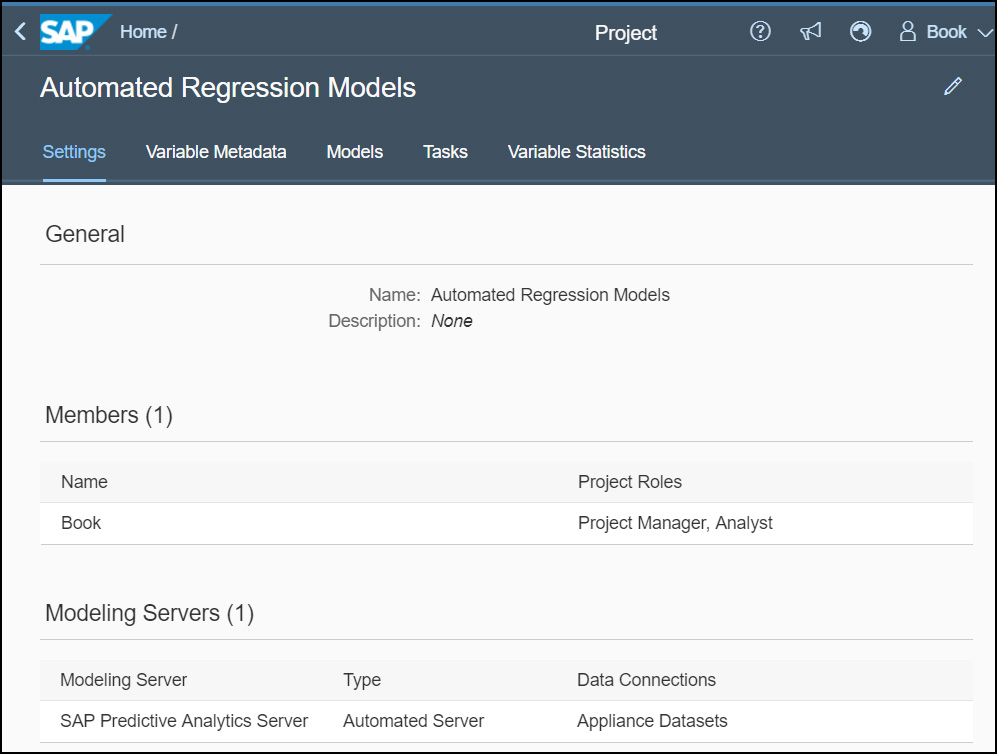 Automated Regression Models SAP