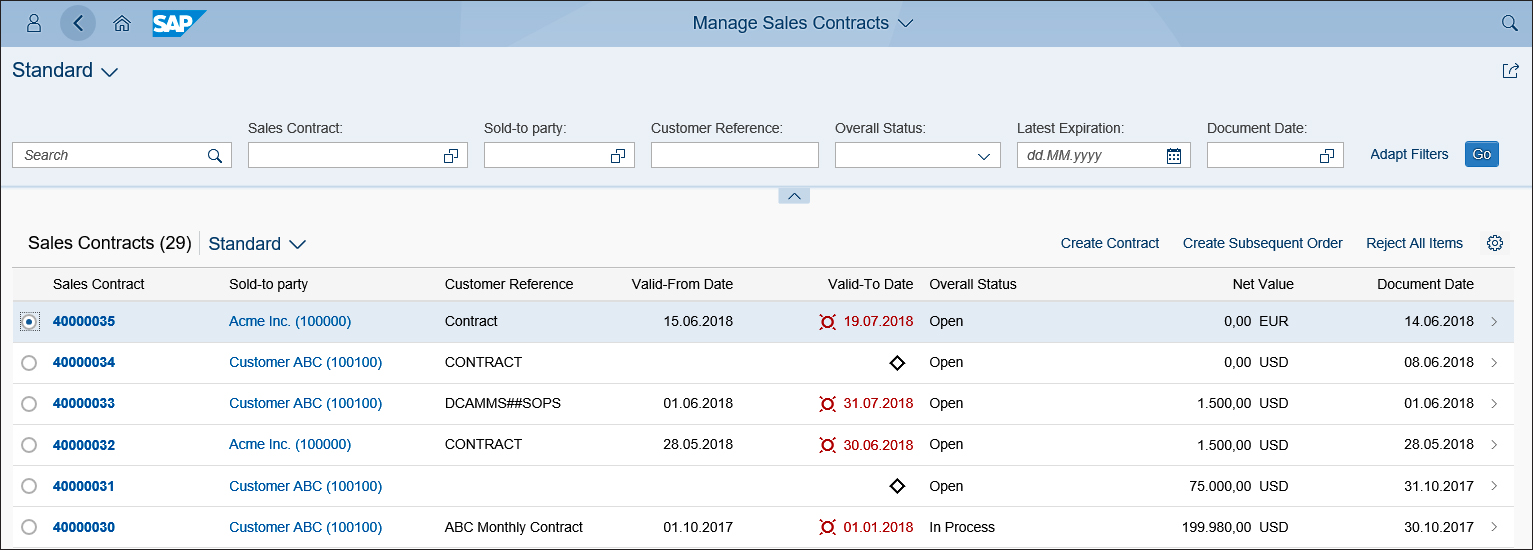 Sales Contract Management with SAP S/4HANA Logistics