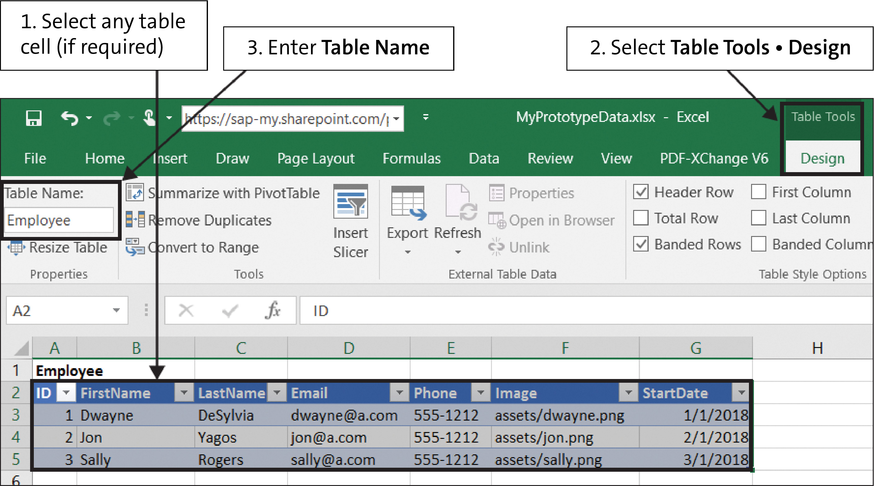 Modeling Data In Excel For Use In Sap Build