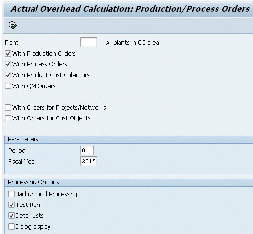 Actual Overhead Calculation