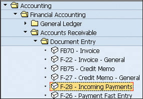 Creating Incoming Payment SAP FI