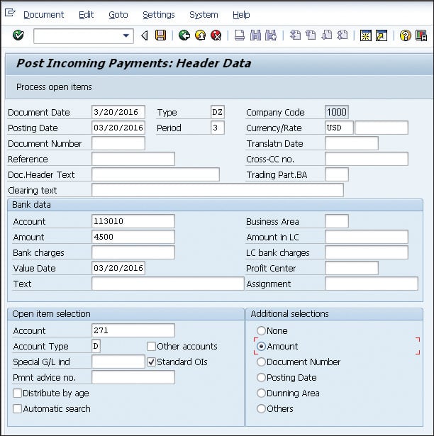 Post Incoming Payments SAP FI