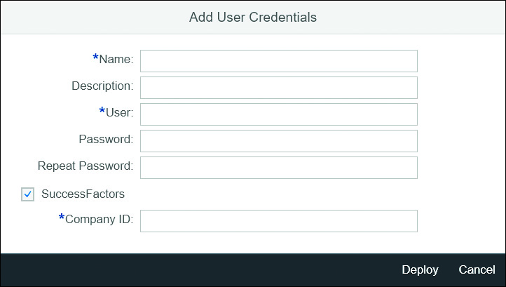 Add User Credentials