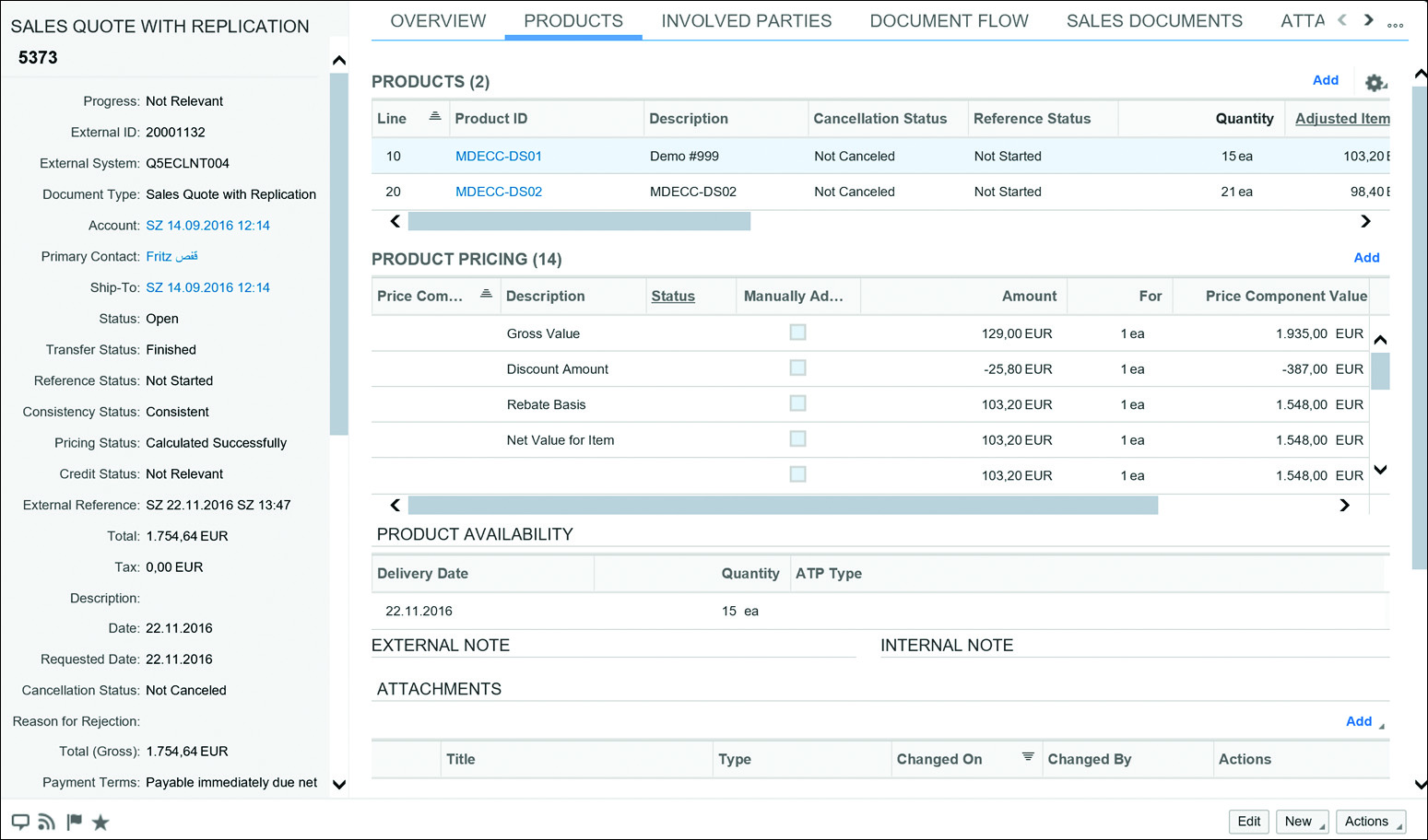 SAP Product Substitutions