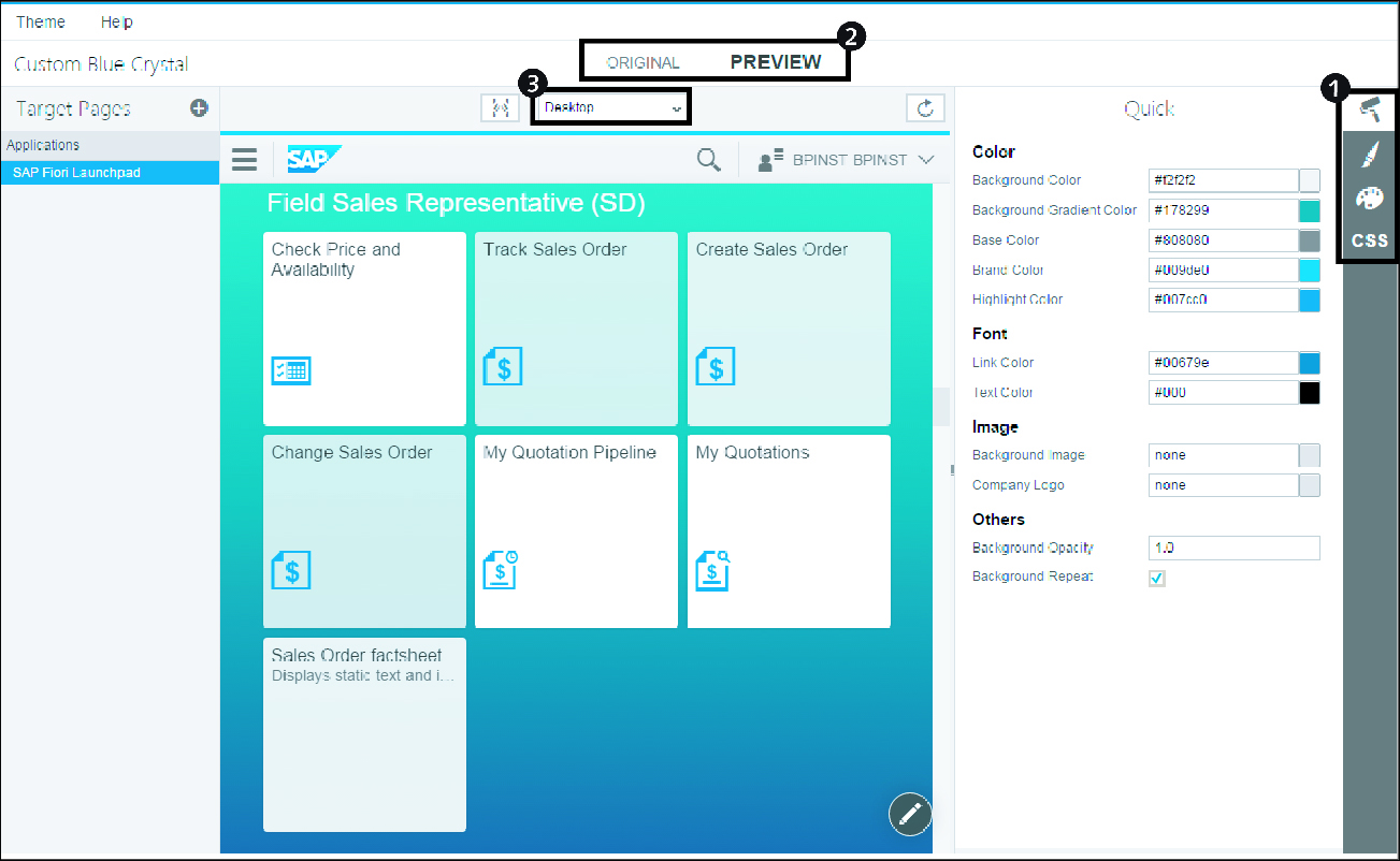 Previewing Themes