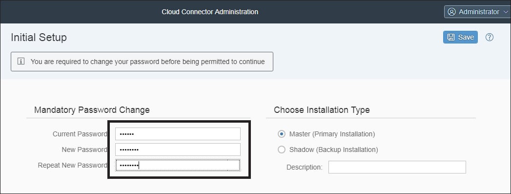 Changing Your SAP Cloud Connector Password