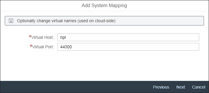 Changing the Virtual Host